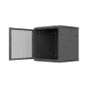 Lanberg 19" fali rack szekrény 12U/600X600 perforált ajtó, lapraszerelt, fekete