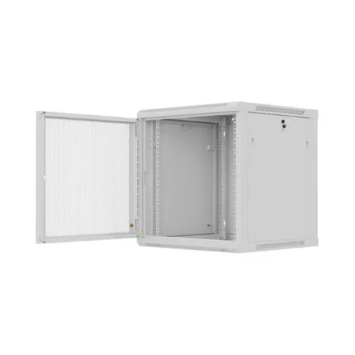 Lanberg 19" fali rack szekrény 12U/600X600 perforált ajtó, lapraszerelt, szürke