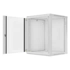   Lanberg 19" fali rack szekrény 15U/600X600 üvegajtó, lapraszerelt, szürke V2