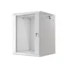 Lanberg 19" fali rack szekrény 15U/600X600 üvegajtó, lapraszerelt, szürke V2