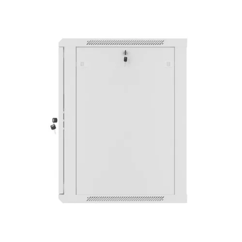 Lanberg 19" fali rack szekrény 15U/600X600 üvegajtó, lapraszerelt, szürke V2