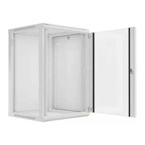 Lanberg 19" fali rack szekrény 18U/600X600 lapraszerelt, szürke V2
