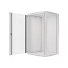 Lanberg 19" fali rack szekrény 22U/600X600 üvegajtó, lapraszerelt, szürke V2