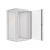 Lanberg 19" fali rack szekrény 22U/600X600 üvegajtó, lapraszerelt, szürke V2