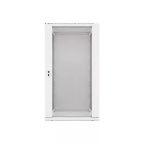 Lanberg 19" fali rack szekrény 22U/600X600 üvegajtó, lapraszerelt, szürke V2