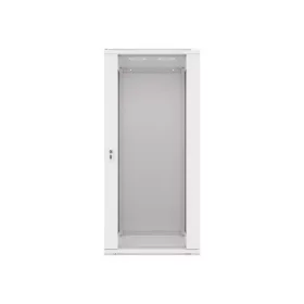   Lanberg 19" fali rack szekrény 27U/600X600 üvegajtó, lapraszerelt, szürke V2