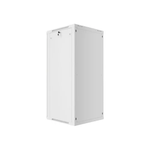 Lanberg 19" fali rack szekrény 27U/600X600 üvegajtó, lapraszerelt, szürke V2
