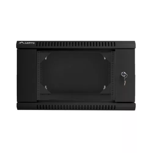 Lanberg 19" kétrészes fali rack szekrény 6U/600X600 lapraszerelt, fekete