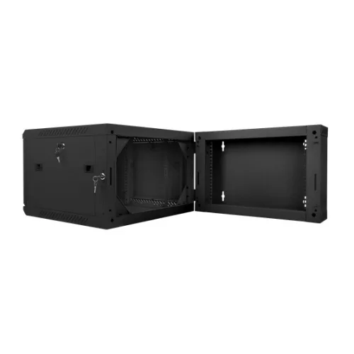 Lanberg 19" kétrészes fali rack szekrény 6U/600X600 lapraszerelt, fekete