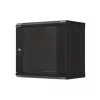 Lanberg 19" fali rack szekrény 9U/540X350 üvegajtó, lapraszerelt, fekete
