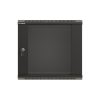 Lanberg 19" fali rack szekrény 9U/540X350 üvegajtó, lapraszerelt, fekete