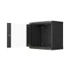 Lanberg 19" fali rack szekrény 9U/540X350 üvegajtó, lapraszerelt, fekete