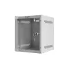 Lanberg 10" fali rack szekrény 6U/280X310, üvegajtó, lapraszerelt, szürke