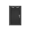 Lanberg 10" fali rack szekrény 9U/280X310, üvegajtó, lapraszerelt, fekete