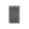 Lanberg 10" fali rack szekrény 9U/280X310, üvegajtó, lapraszerelt, szürke