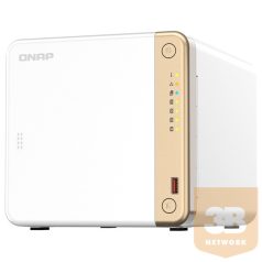   QNAP NAS 4 fiókos Celeron N4505 2x2,9 GHz, 2GB DDR4 RAM, 1x2500Mbps, HDMI, 2xUSB3.2 - TS-462-2G
