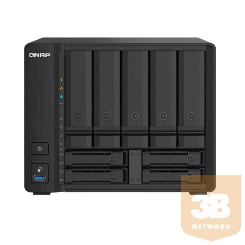 QNAP NAS 9 fiókos TS-932PX-4G quad-core 1.7GHz, 4GB RAM, 2x10/100/1000, 2 x 10GbE SFP+,3xUSB3.2, fiókok: 5x3.5+4x25-inch