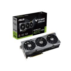   Asus Videokártya - nVidia TUF-RTX4070TIS-O16G-GAMING (16384MB, GDDR6X, 2670/21000 Mhz, 256bit, 2xHDMI, 3xDP)