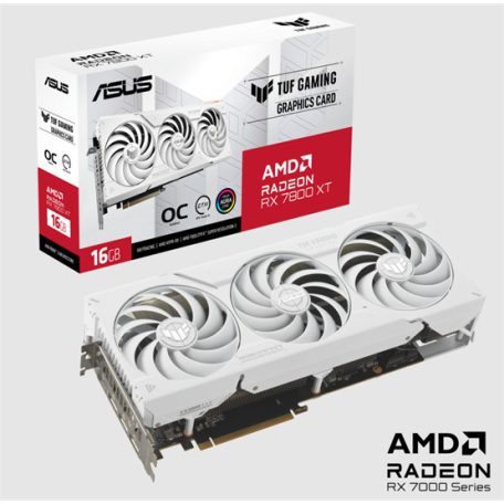 VGA ASUS AMD RX 7800 XT 16GB D6 - TUF-RX7800XT-O16G-WHITE GAMING