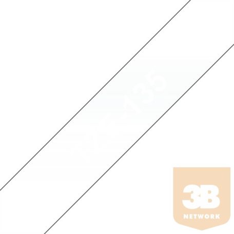 BROTHER Festékszalag TZe-135, Átlátszó alapon Fehér, Laminált, 12mm 0.47", 8 méter