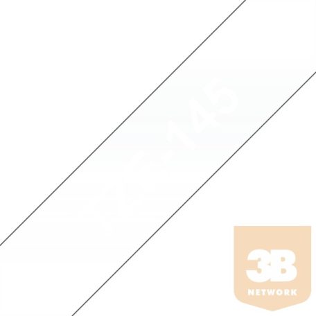 BROTHER Festékszalag TZe-145, Átlátszó alapon Fehér, Laminált, 18mm 0.7", 8 méter
