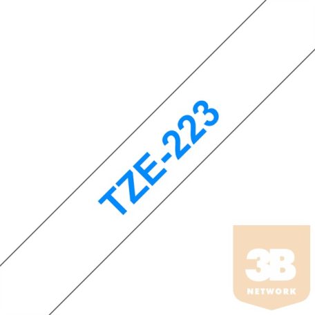 BROTHER Festékszalag TZe-223, Fehér alapon Kék, Laminált, 9mm 0.35", 8 méter