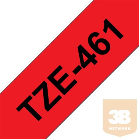 BROTHER Festékszalag TZe-461, Piros alapon Fekete, Laminált, 36mm 1.4", 8 méter