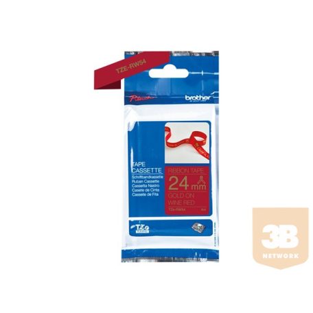BROTHER P-Touch 24mm wind red/gold ribbon tape