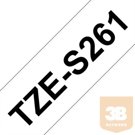 BROTHER Festékszalag TZe-S261, Fehér alapon Fekete, Erős tapadású, 36mm 1.4", 8 méter