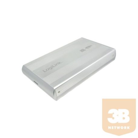 LOGILINK Szuper sebességű USB 3.0-ás alumínium HDD ház 3.5”-os SATA HDD-hez (Ezüst)
