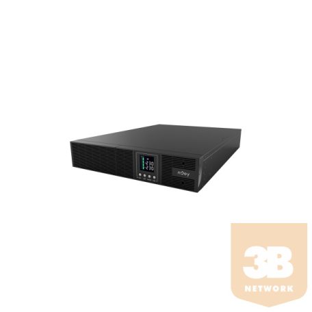 NJOY Szünetmentes 3000VA - Aster 3K (8x IEC C13, On-line, RS232, USB, szoftver, LCD kijelző, 2U rack)