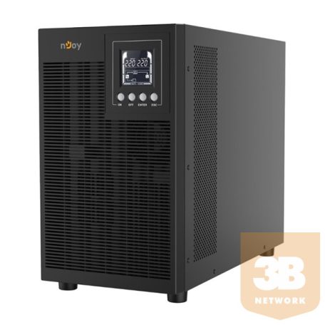 NJOY UPS ECHO PRO 3000, 3000VA, 2400W, Online Szünetmentes tápegység, LCD display