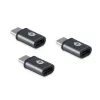 Conceptronic átalakító - DONN05G 3-Pack (3db USB-C to Micro USB, fekete)