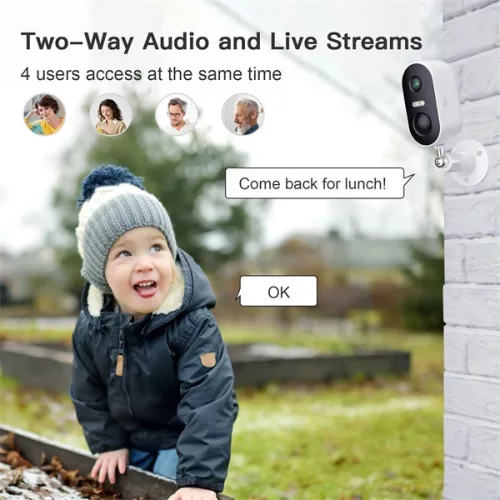 Arenti IP wifi csempekamera - GO1 + SP2 (3MP, IR 10m, microSD, mikrofon, hangszóró, akkus, SP2 napelem, IP65 kültéri)