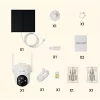 Arenti IP 4G PT dómkamera - GO3G + SP2 AOV (3MP, 3,6mm, kültéri, IR10m, 10400mAh, microSD, mikr., hangsz, SP2 napelem)
