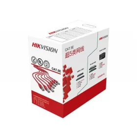   Hikvision Kábel - DS-1LN5E-S (UTP fali kábel, Cat5e, PVC, oxigénmentes réz, szürke, 305m)