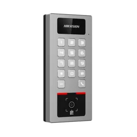   Hikvision Beléptető terminál - DS-K1T502DBWX-QRE1 (M1/DESFire, PIN, QR, WiFi, BT, PoE, IP65, IK09)