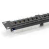 Equip Patch Panel - 208015 (12 port, Cat5e, 1U, árnyékolatlan, fekete)