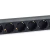 Equip Hálózati Elosztó - 333286 (C14, 8 Schuko, Rack 1U, 1,8m kábel, fekete)