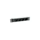 Equip Hálózati Elosztó - 333311 (Schuko, 4x Schuko, Rack 1U, 1,8m kábel, aluminium, fekete)