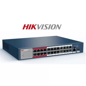   Hikvision Switch PoE - DS-3E0326P-E/M (24 port 100Mbps, 230W, 2xRJ45 1000Mbps, 1xSFP 1000Mbps)
