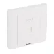 Legrand süllyesztett szerelvény - 1xRJ45 keystone port fogadására egyenes fehérburkolattal és kerettel címketartóval