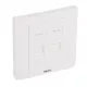 Legrand süllyesztett szerelvény - 2xRJ45 keystone port fogadására, egyenes, fehér burkolattal és kerettel, címketartóval