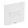 Legrand süllyesztett szerelvény - 2xRJ45 keystone port fogadására, döntött, fehér burkolattal és kerettel, címketartóval