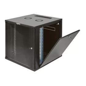   Legrand Rackszekrény - 19" fali kivitel (12U, 626x600x450, antracit, egyrekeszes, üvegajtós, készre szerelt, max: 36 kg)