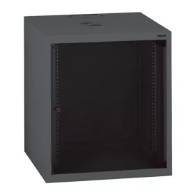   Legrand Rackszekrény - 19" fali kivitel (6U, 362x600x600, antracit, egyrekeszes, üvegajtós, készre szerelt, max: 18 kg)