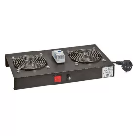   Legrand Rackszekrény ventilátor 19" - 2 ventilátor , termosztát, 160m3/óra, Fekete (Linkeo fali rackszekrényekhez)