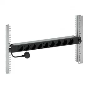   Legrand elosztó - (PDU), 19", 1U, 9 aljzat, gyermekvédett, 3 méter
