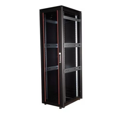 Equip Rackszekrény - EDF-42-6080-B-BIAA (19", 42U, 600x800mm, előre szerelt, fekete)