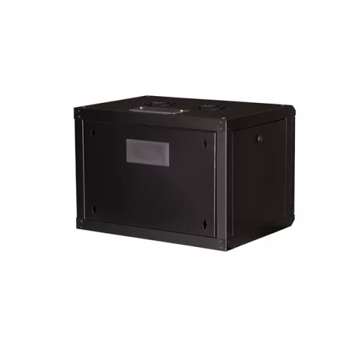 Equip Fali Rackszekrény - EPM-07-6045-B-CBAA (19", 7U, 600x450mm, előre szerelt, fekete)